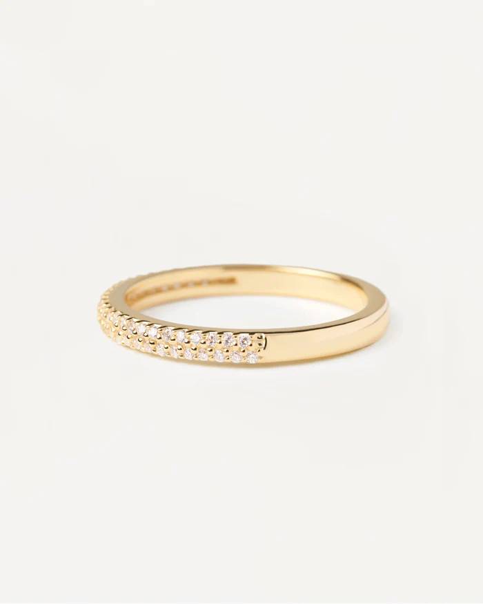 Anello Donna PDPaola Argento Dorato 925 Zirconi Veretta AN01-665-12