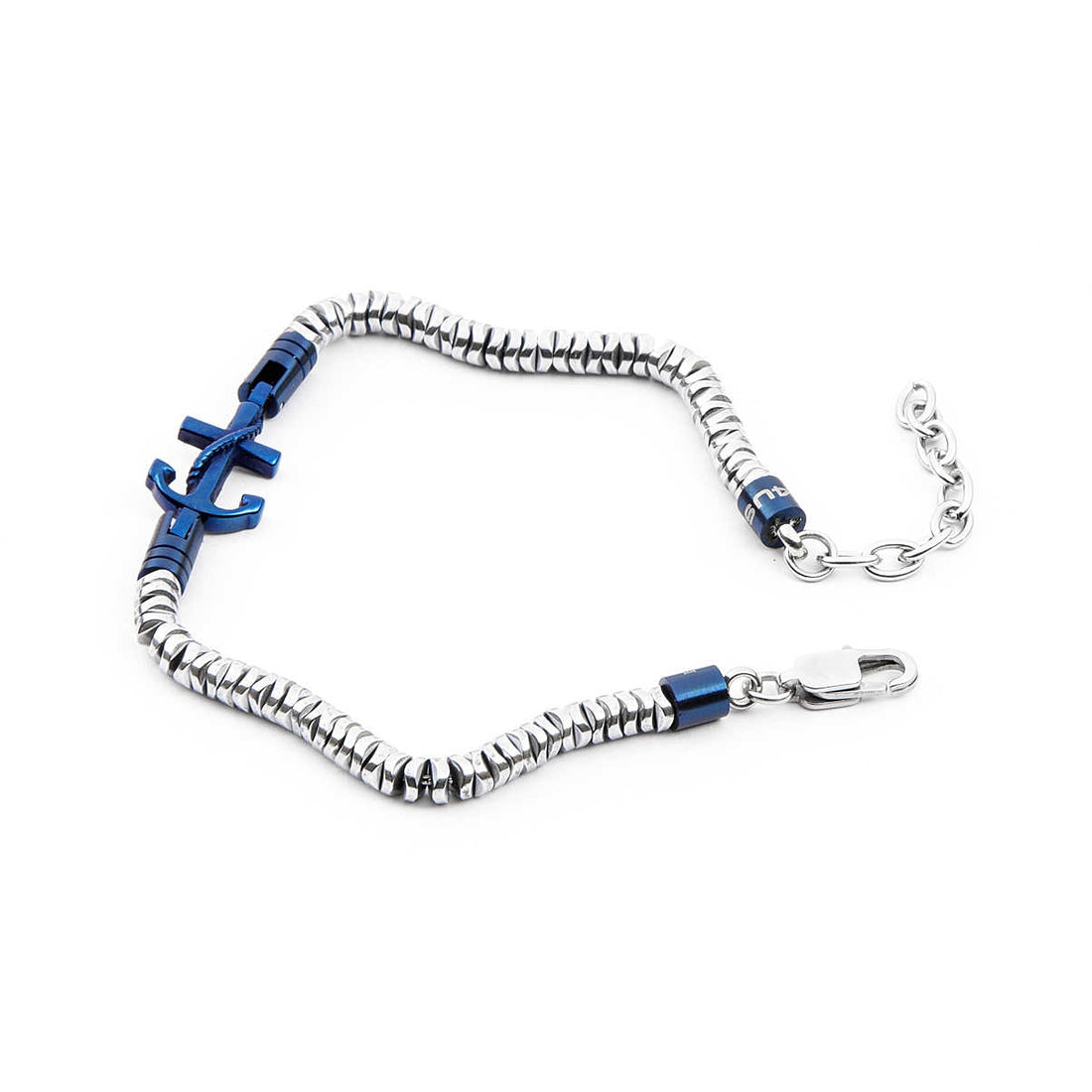 Bracciale Uomo 4US Cesare Paciotti Acciaio con Ancora  in pvd blu  4UBR4113