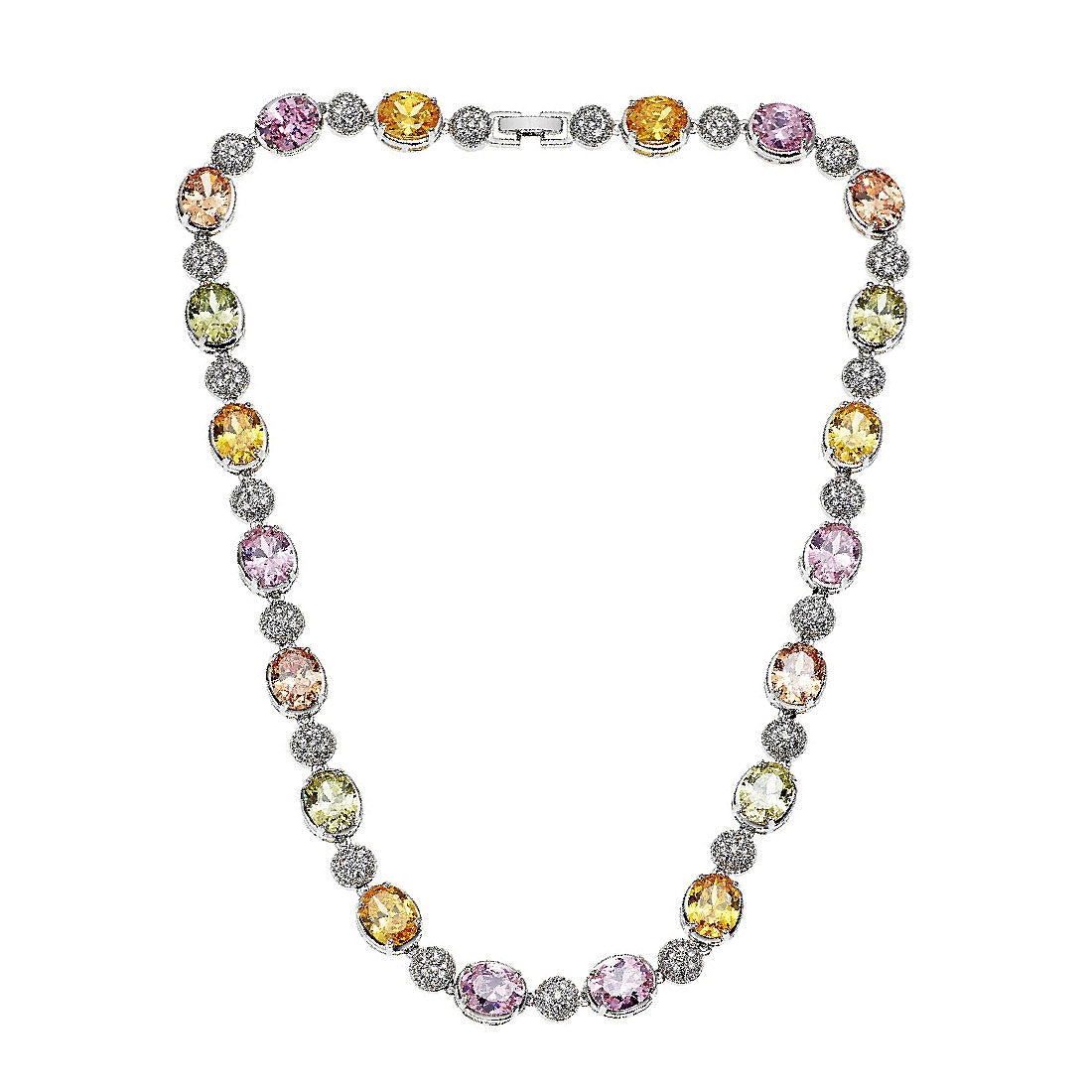 Collana Donna Ottaviani Tennis Semirigida Zirconi Colorati Multi Pietra 500694C