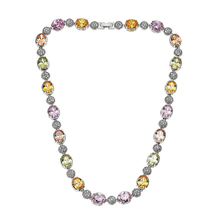 Collana Donna Ottaviani Tennis Semirigida Zirconi Colorati Multi Pietra 500694C