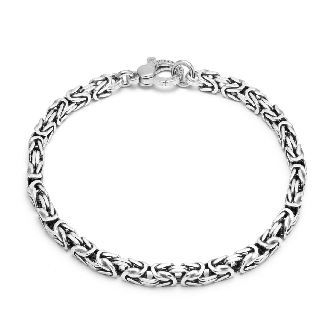 Bracciale Uomo Giovanni Raspini Argento 925 Maglia Bizantina Squadrata 11065