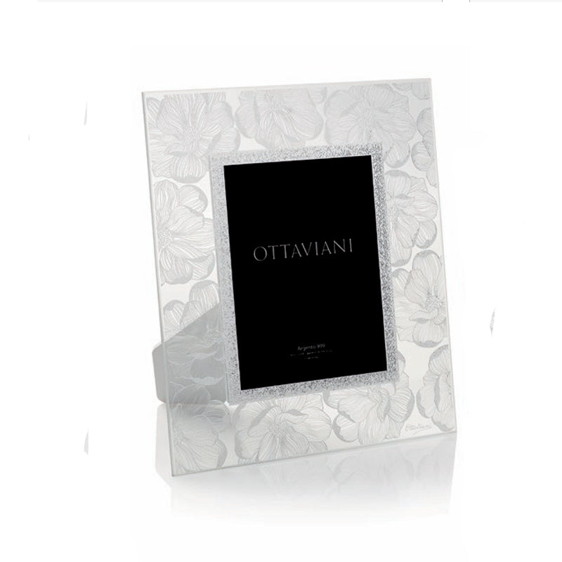 Cornice Ottaviani Cristallo Argentato Silver Foil 6022A