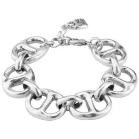 Bracciale Donna Uno De 50 Maglia A Grumetta Color Argento
