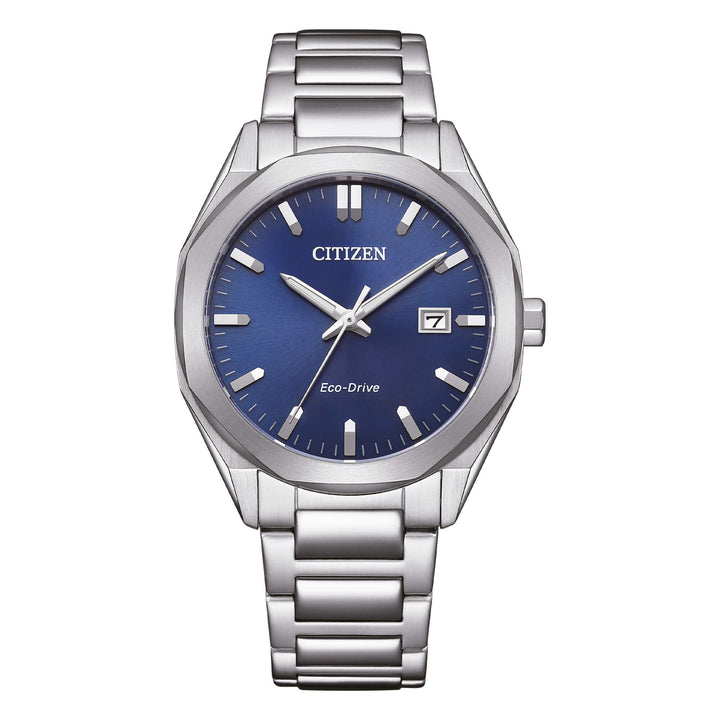 Orologio Uomo Citizen Blu Eco-Drive Acciaio Data BM7620-83M