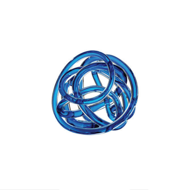 Scultura Cristallo Onlylux Nodo Dell'Amore Sky Blu 21 cm OL01783