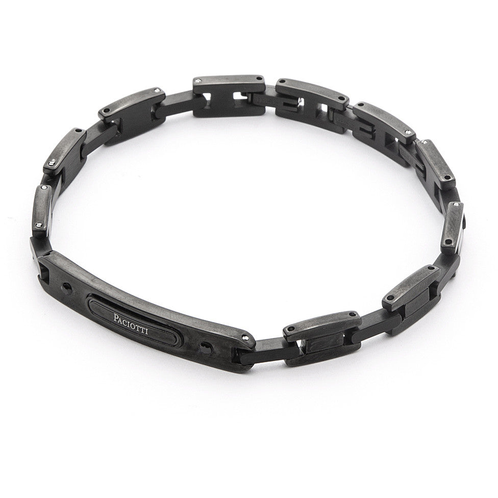 Bracciale Uomo 4US Cesare Paciotti Acciaio Nero 4UBR4538