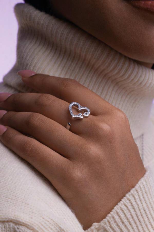 Anello Donna 4US Cesare Paciotti Acciaio Cuore 4UAN8125W