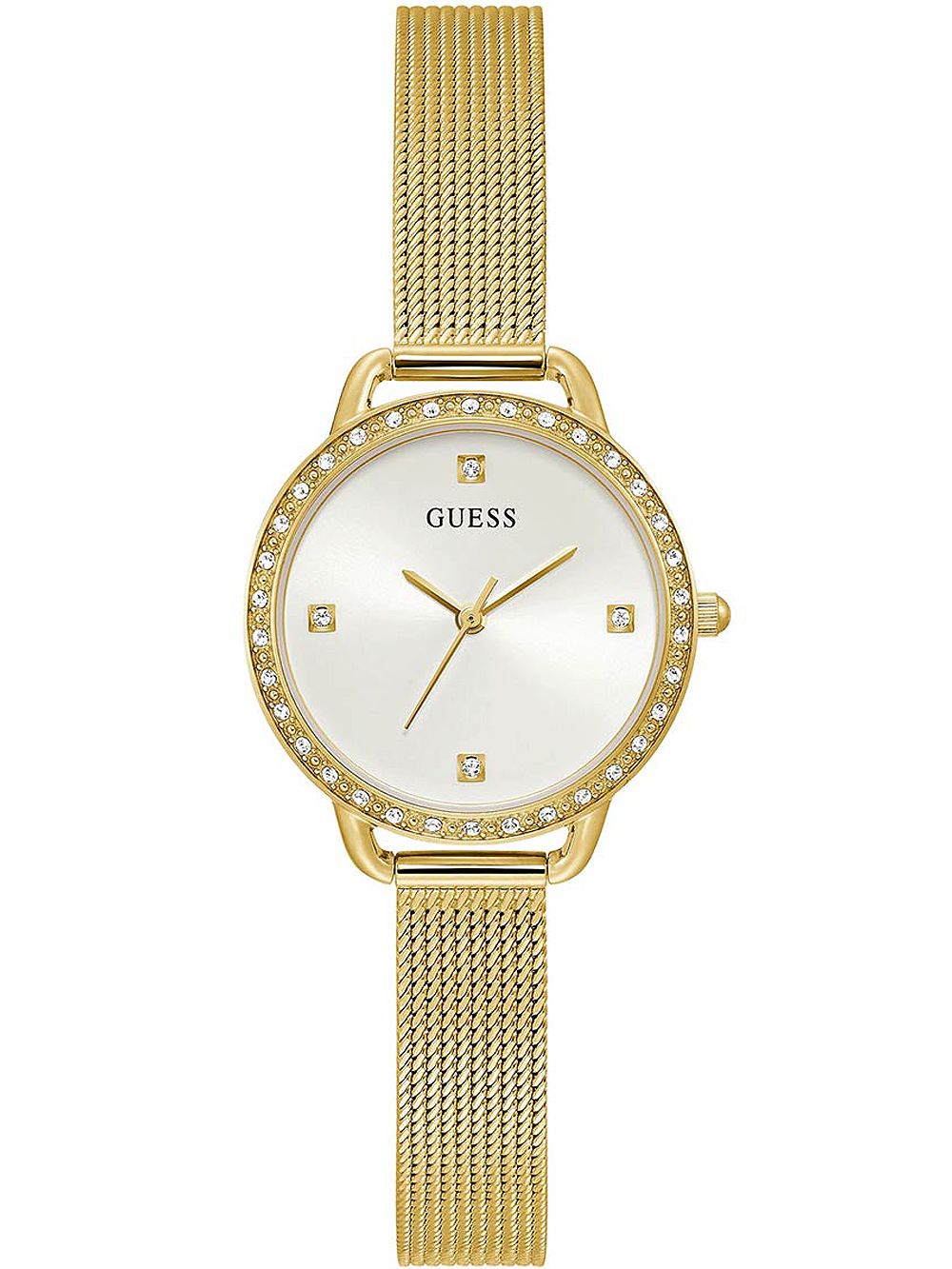 Orologio Donna Guess Quarzo Solo Tempo Acciaio Dorato Maglia Milano GW0287L2