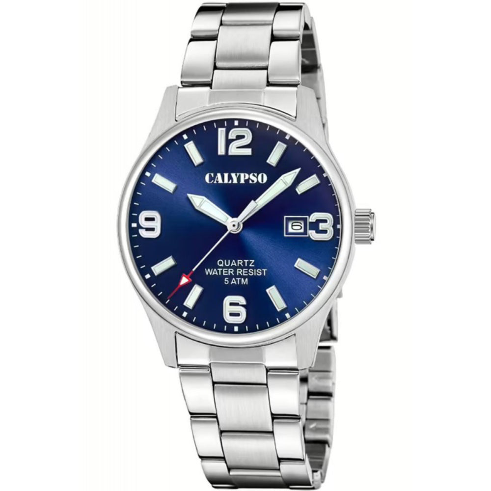 Orologio Uomo Calypso Gomma Quarzo Solo Tempo Acciaio blu K5860/3