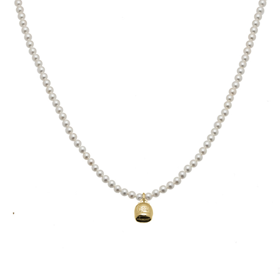 Collana La Campanella di Capri Argento Perle Girocollo Porta Fortuna CPRPD2-ORO