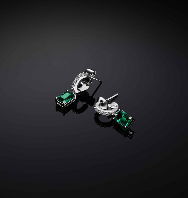 Orecchini Donna Chiara Ferragni Argento 925 Verde Zirconi Bianchi J19AWJ16