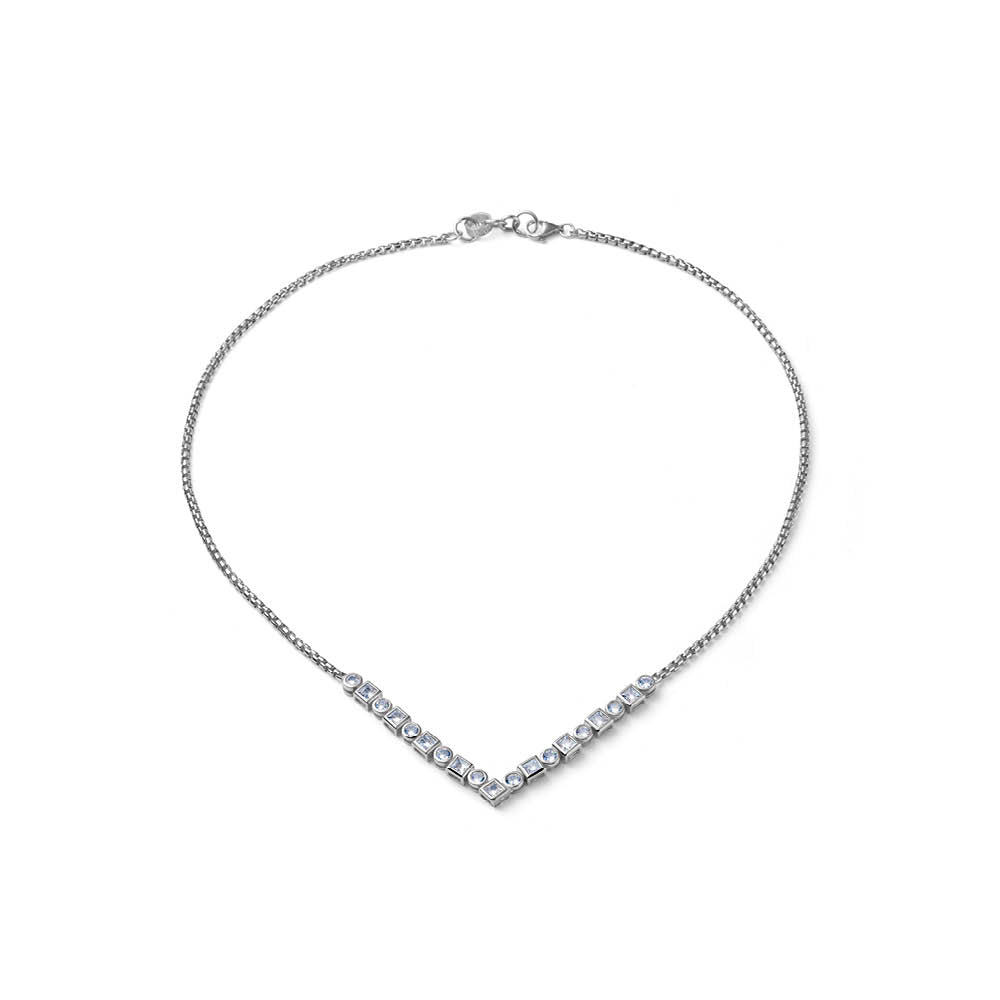 Collana Donna Maria Cristina Sterling Argento 925 Forzatina Zirconi G4970
