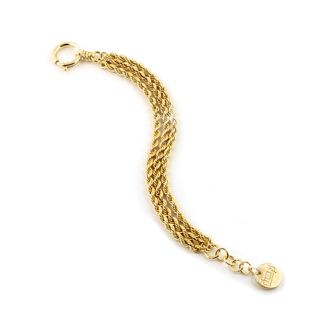 Bracciale Donna Unoaerre Bronzo Dorato Corda Multifilo 476169