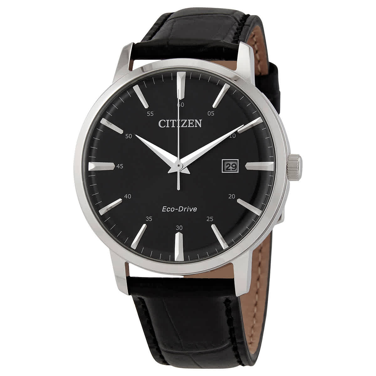 Orologio Uomo Citizen Classic Eco Drive Solo Tempo Data Acciaio Pelle BM7460-11E