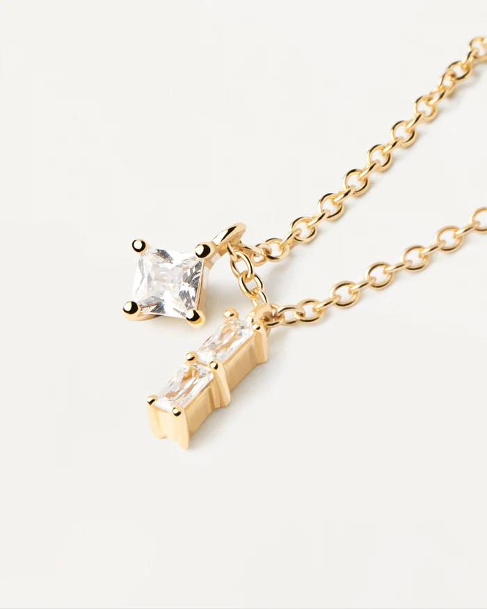 Collana Donna PDPaola Argento Dorato 925 Zirconi Bianchi CO01-500-U