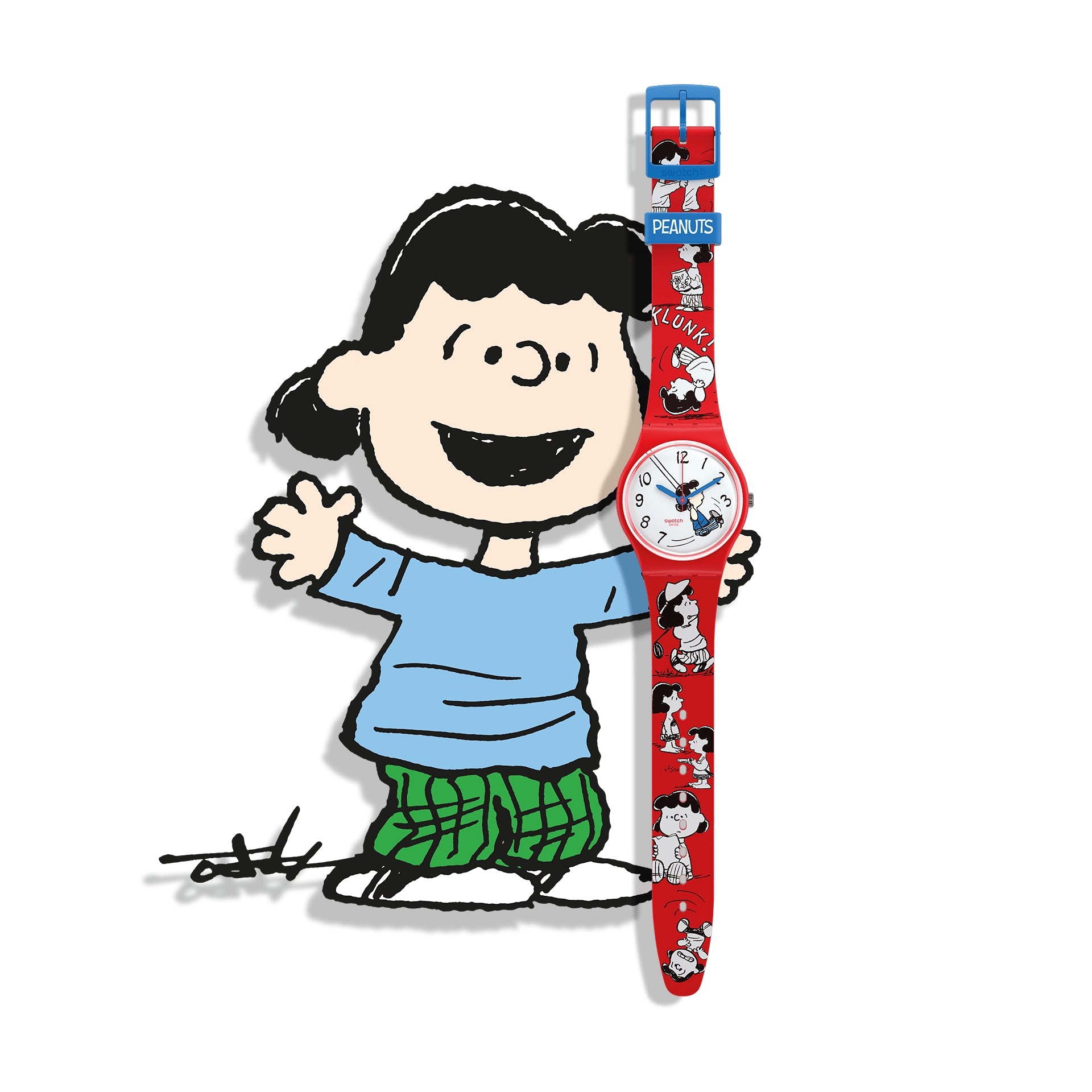 Orologio Bambino Swatch Solo tempo Rosso Lucy Van Pelt SO28Z106