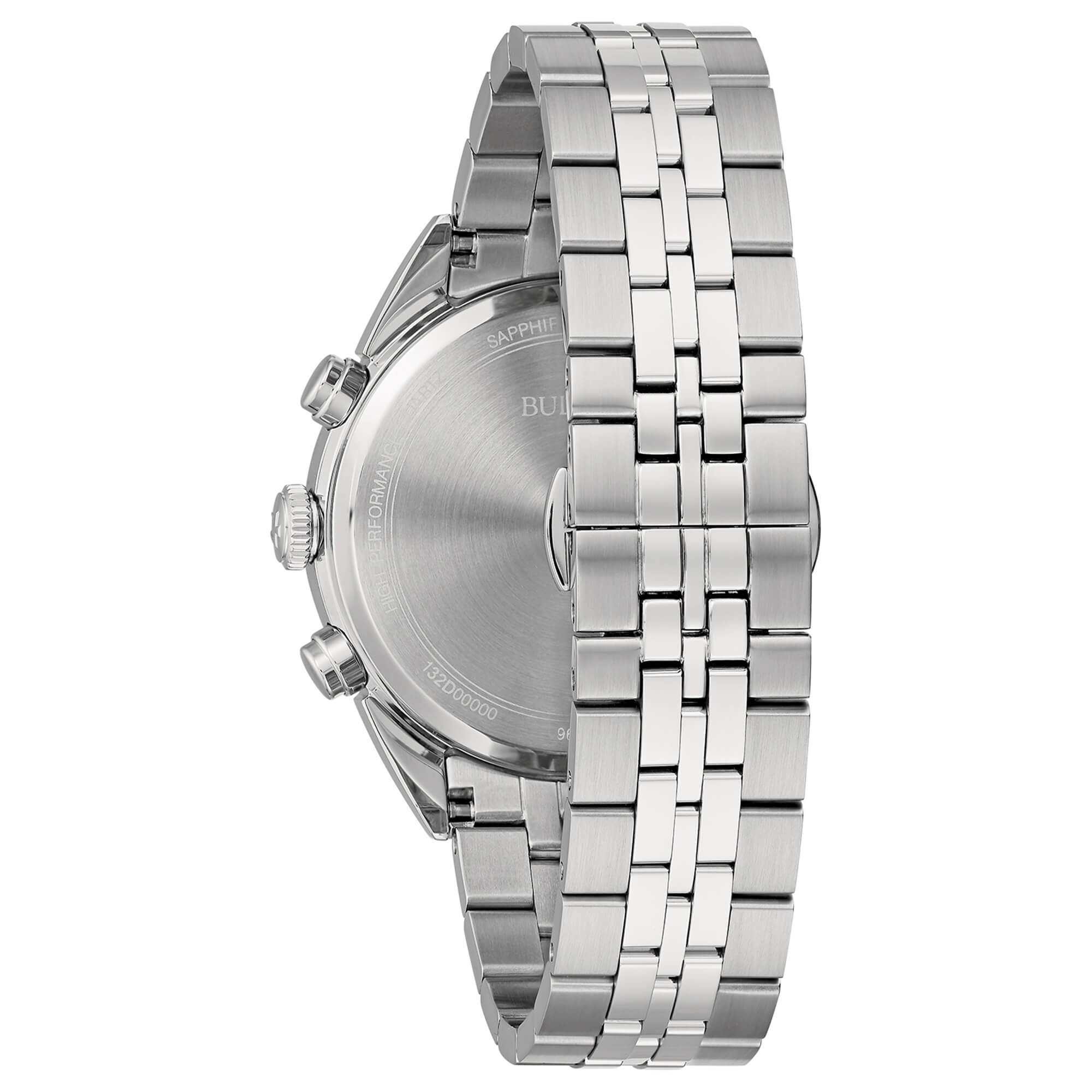 Orologio Uomo Bulova Quarzo Cronografo Blu HIGH PRECISION Acciaio Lucido 96B373