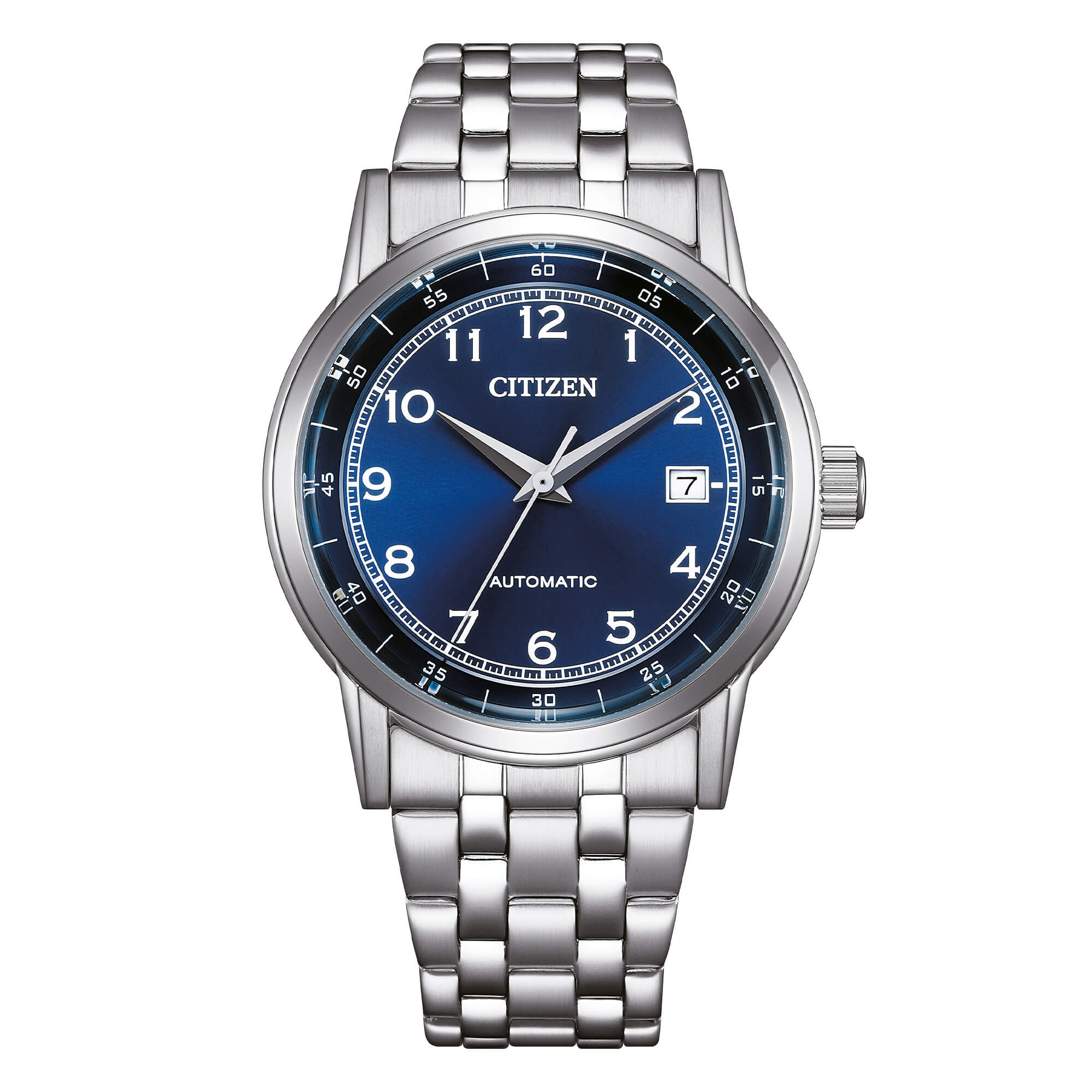 Orologio Uomo Citizen Automatico Blu Numeri Acciaio Data NJ0210-56L