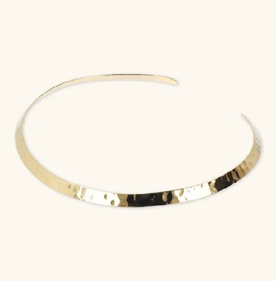 Collana Donna Etrusca Choker Sottile In Lega Placcata Oro Giallo 18kt WSET00336.YG