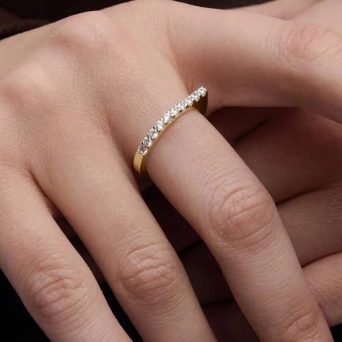 Anello Donna PDP Argento 925 Oro Zirconi AN01-E90-14
