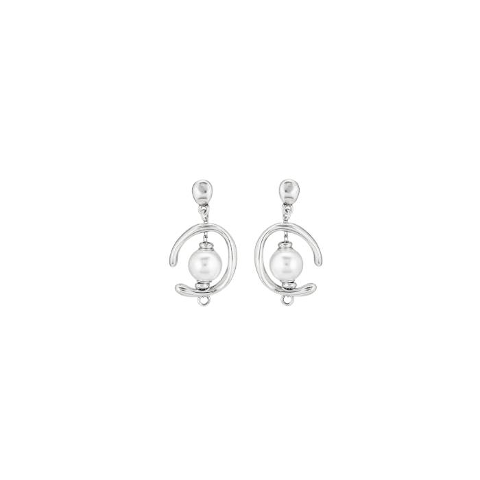 Orecchini Donna Uno De 50 Cerchio Perla Placcati Argento PEN0444BPLMTL0U