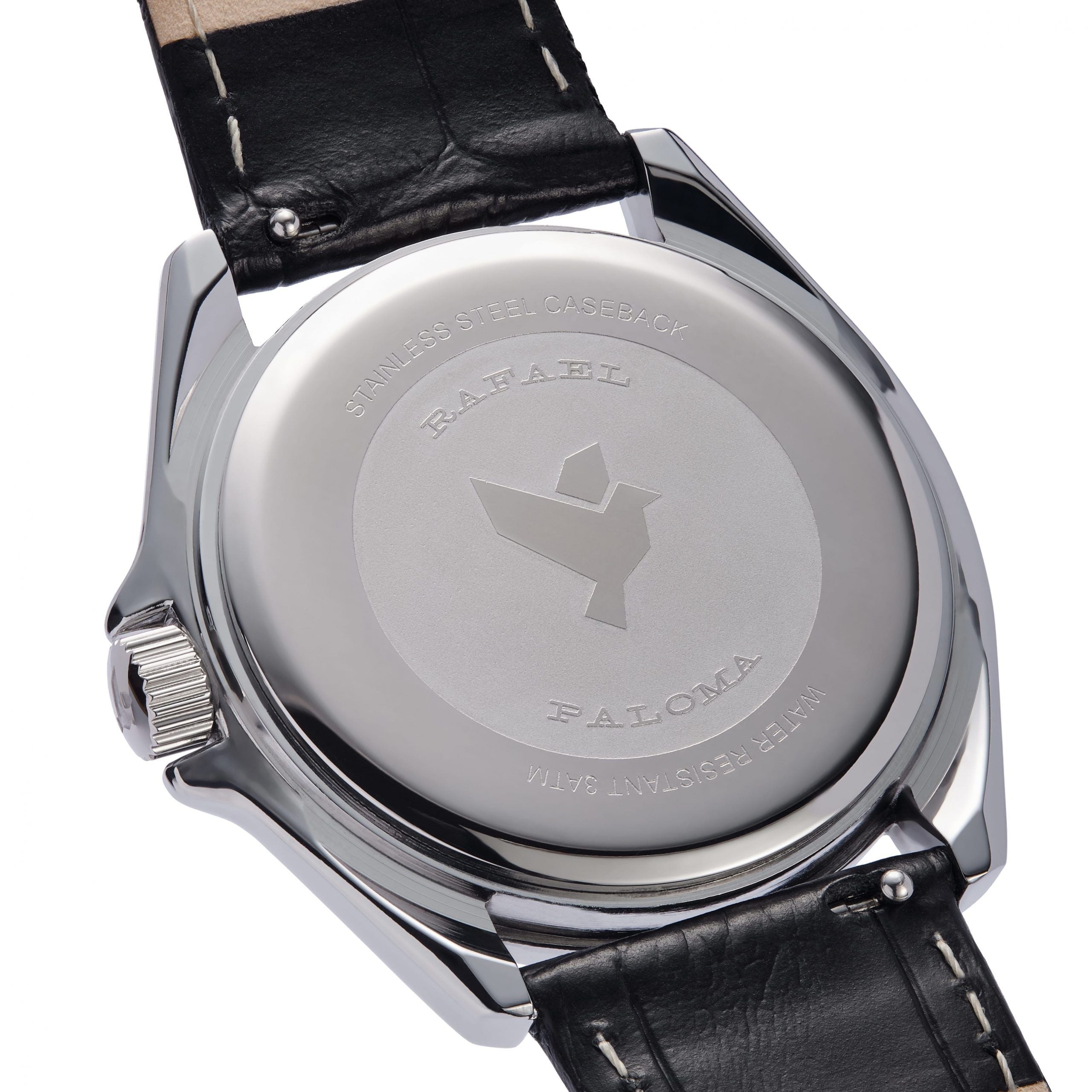 Orologio Uomo Rafael Paloma Acciaio Pelle Nero Data ORP003003