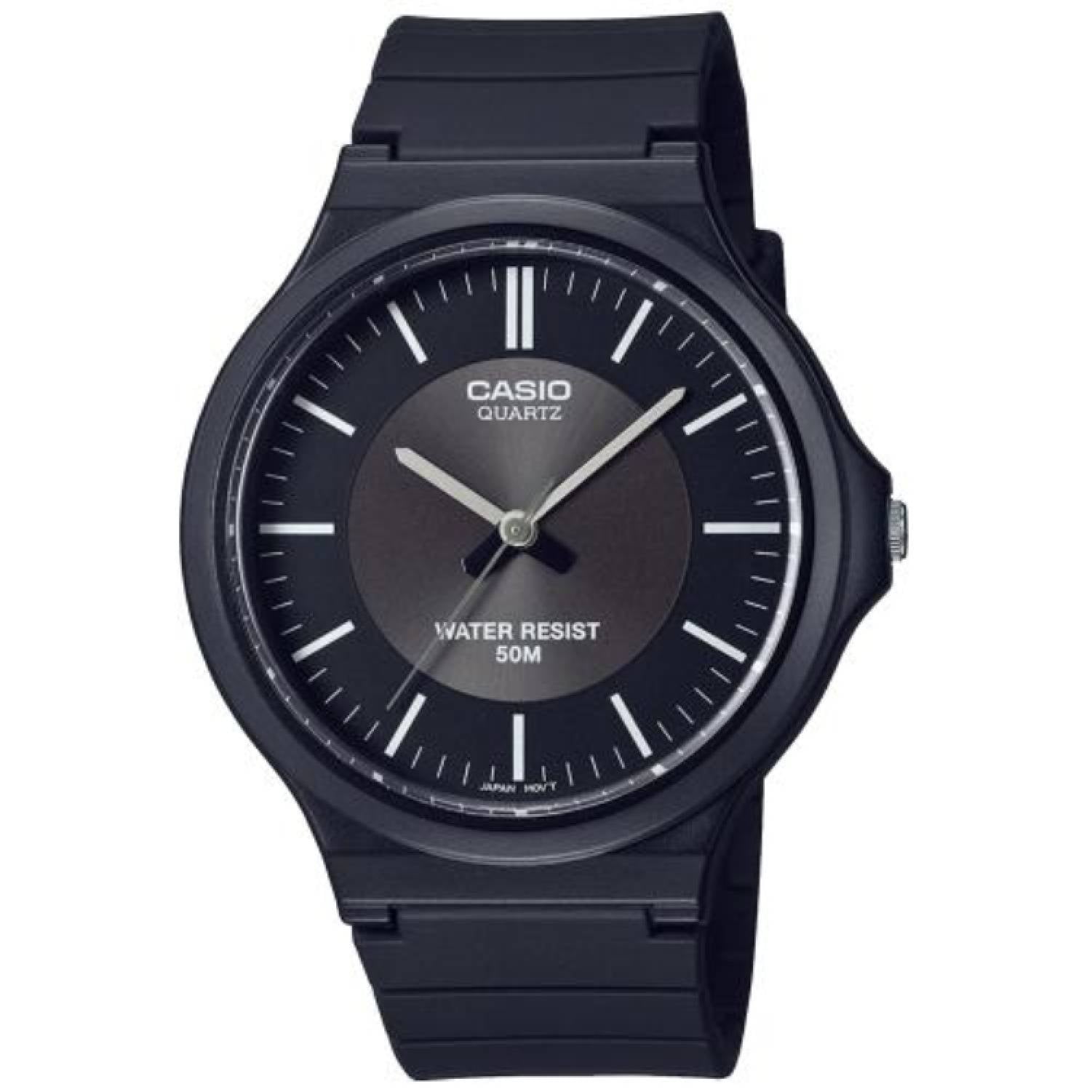 Orologio Uomo Plastica Casio Quarzo MW-240-1E33VEF Analogico Nero Solo Tempo