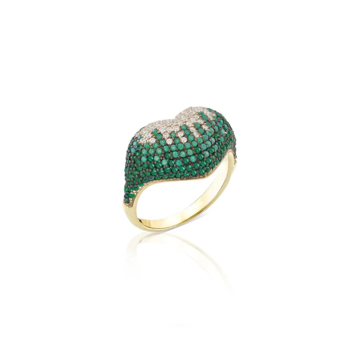 Anello Donna Sogni Argento Dorato 925 Cuore Zirconi Colorati AN054GV/16