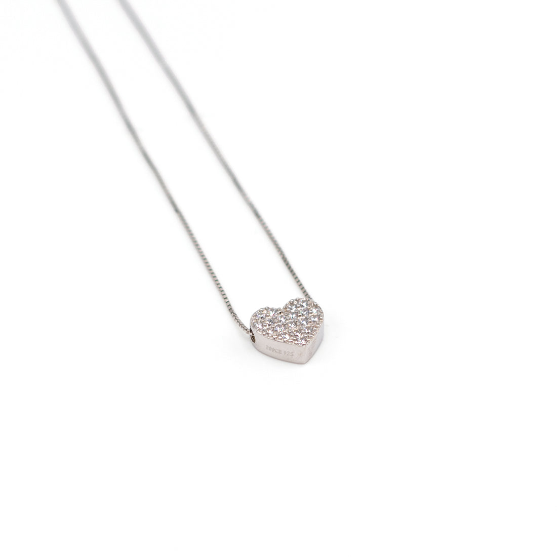 Collana Donna Re Mida Argento 925 Cuore Con Zirconi C001