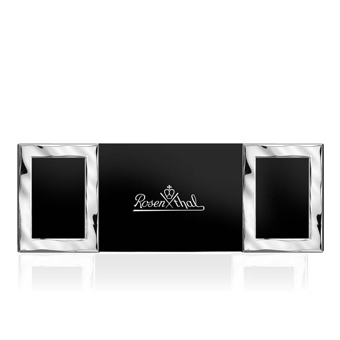 Portafoto Multiplo Rosenthal Linea Vibration Tre Foto Argento 32x12 RS9026
