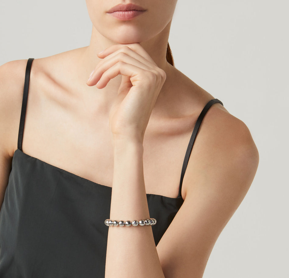Bracciale Donna Giovanni Raspini Argento 925 Maglia Biglie Super Bowl Medio 10327