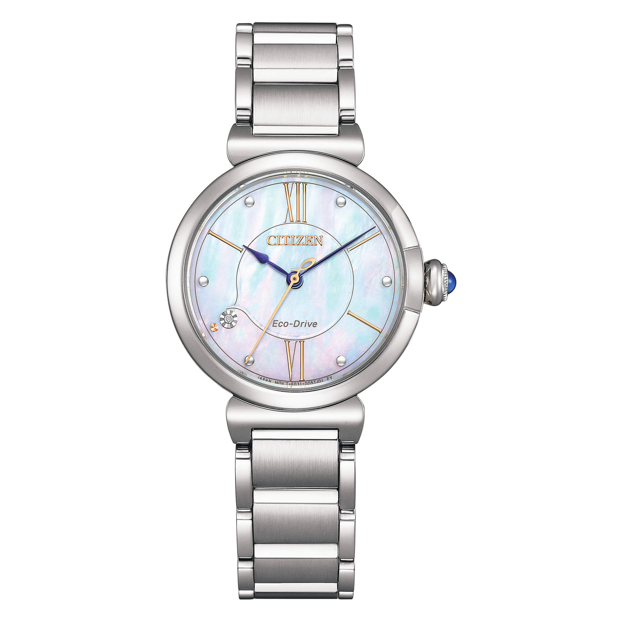 Orologio Donna Citizen Maybell Eco-Drive Madreperla Zaffiro Cabochon EM1070-83D