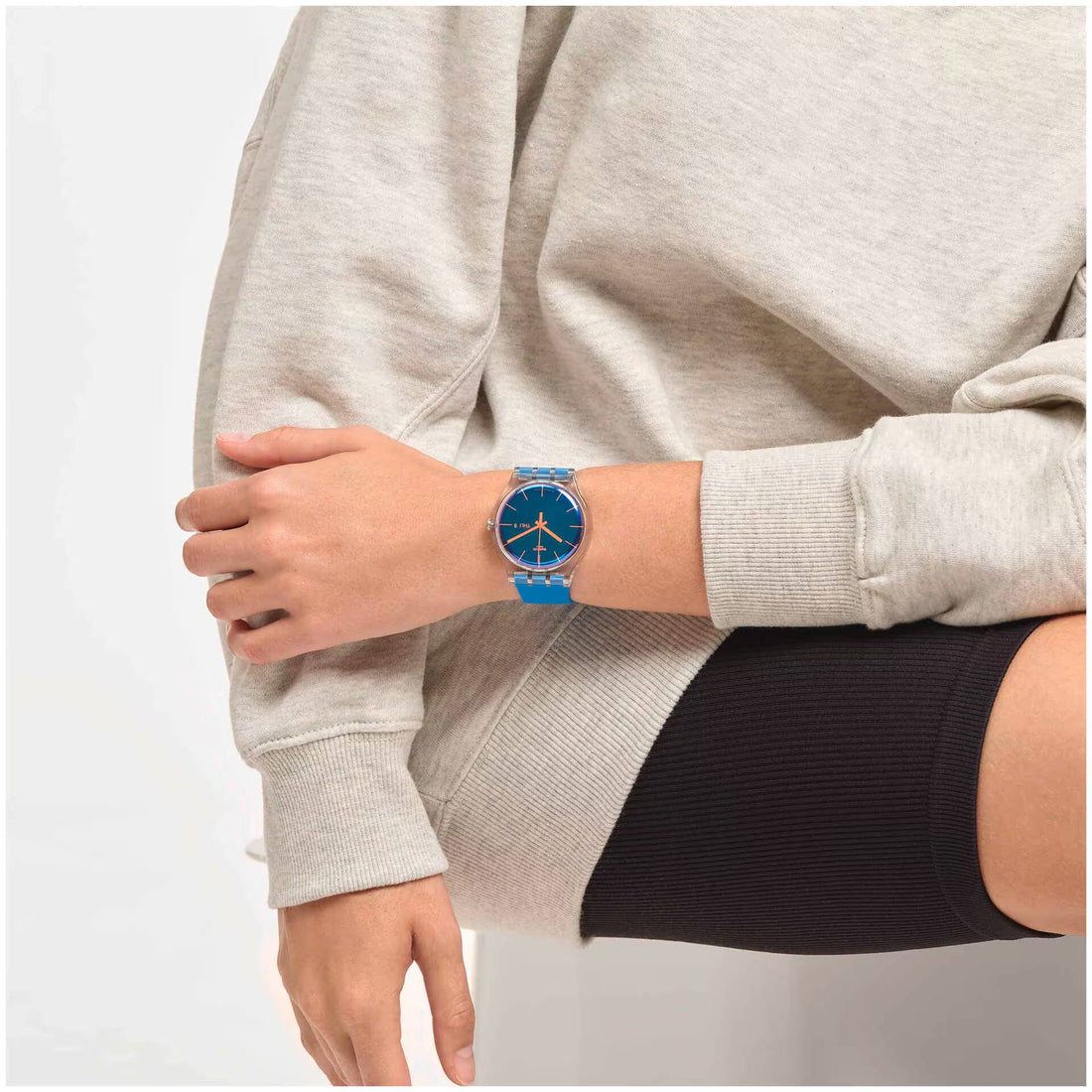 Orologio Unisex Swatch POLABLUE Quarzo Solo Tempo SO29K702