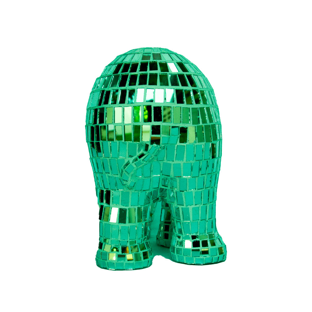 Scultura Elefante Onlylux Disco Lavorazione Stroboscopica Verde 15cm 8858831264281