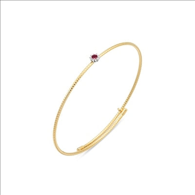 Bracciale Donna Ponte Vecchio Gioielli Oro Bicolore 18 KT Rubino Diamante CB2022BRY