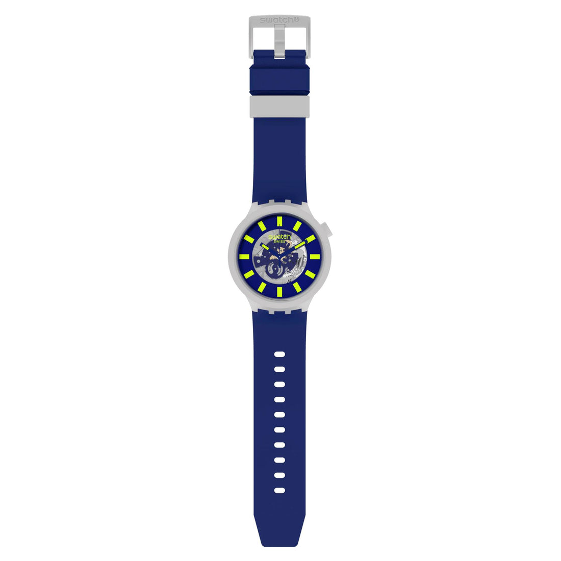 Orologio Uomo Swatch Bioceramic Big Bold Solo Tempo Blu SB03M103
