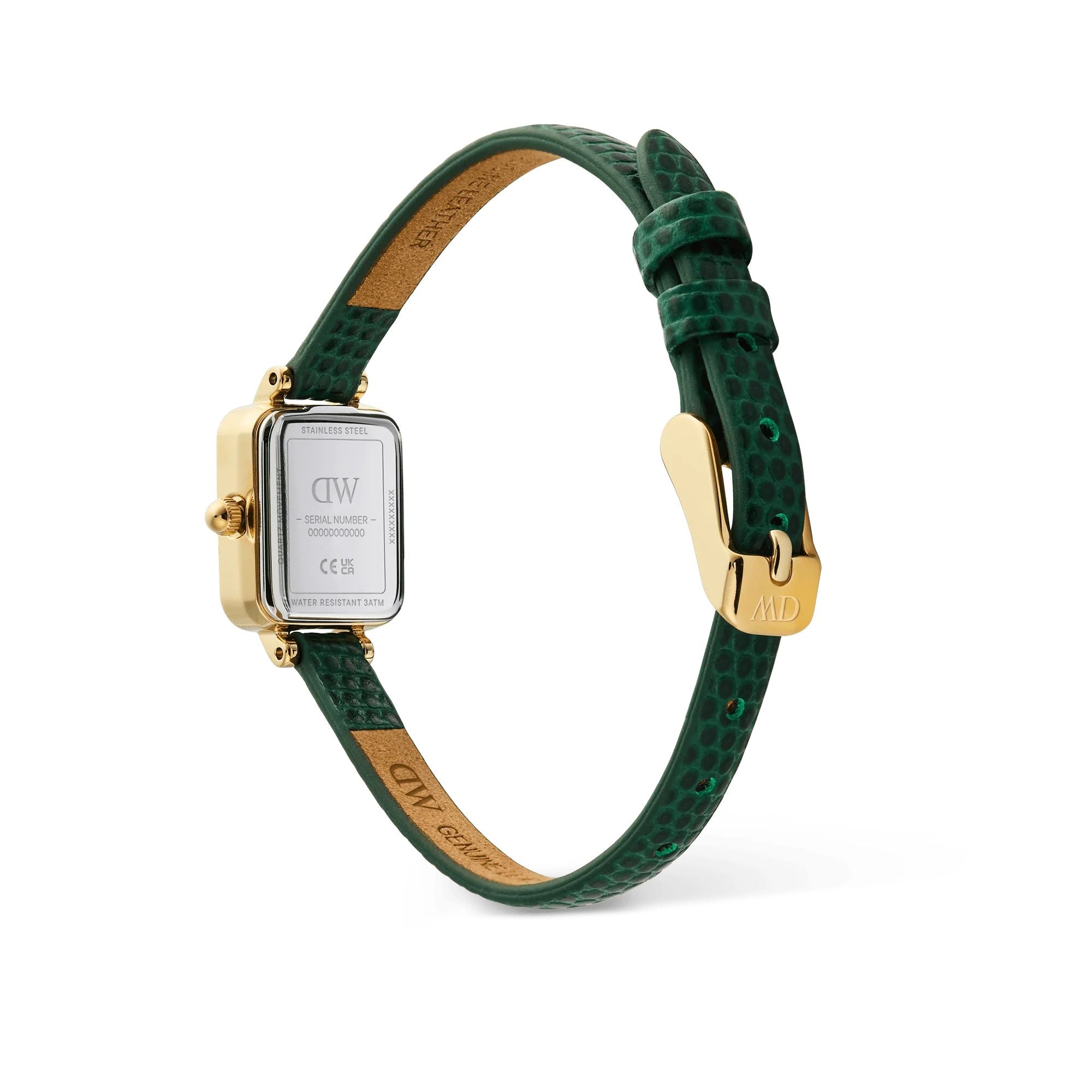 Orologio Donna Daniel Wellington Quadro Mini Pelle Verde Lizard Warwick DW00100958