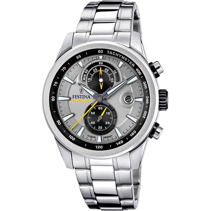 Orologio Uomo Festina Cronografo Nero Acciaio Data 10 ATM F20694/4