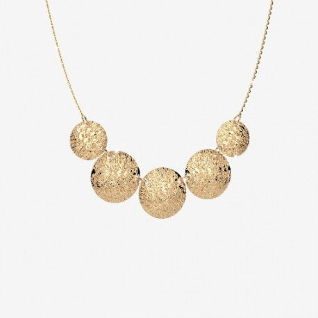 Collana Donna Rebecca Bronzo Dorato Smerigliato BRDKBO03