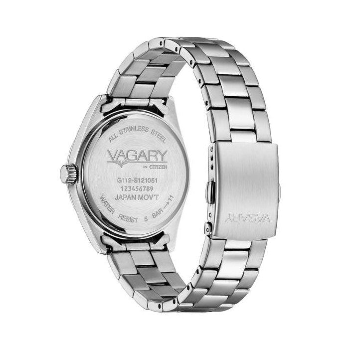Orologio Uomo Vagary By Citizen Verde Acciaio IB9-115-41