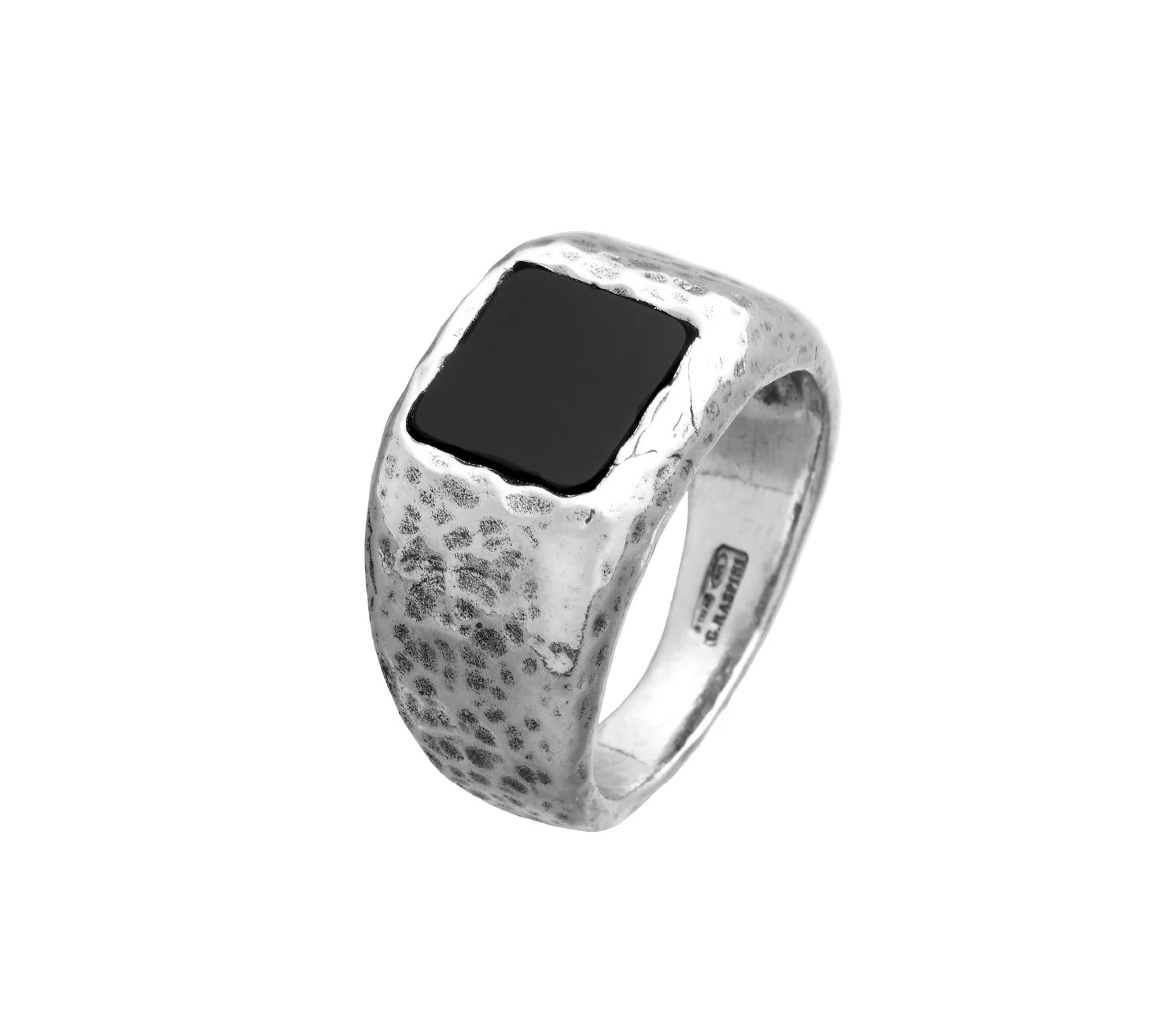Anello Uomo Giovanni Raspini Argento 925 Jack onice quadrato  11644/22