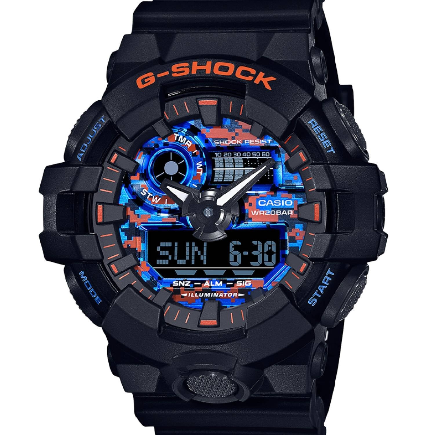 Orologio Uomo Casio G-SHOCK GA-700CT-1AER DIGITALE ANALOGICO Gomma Arancione