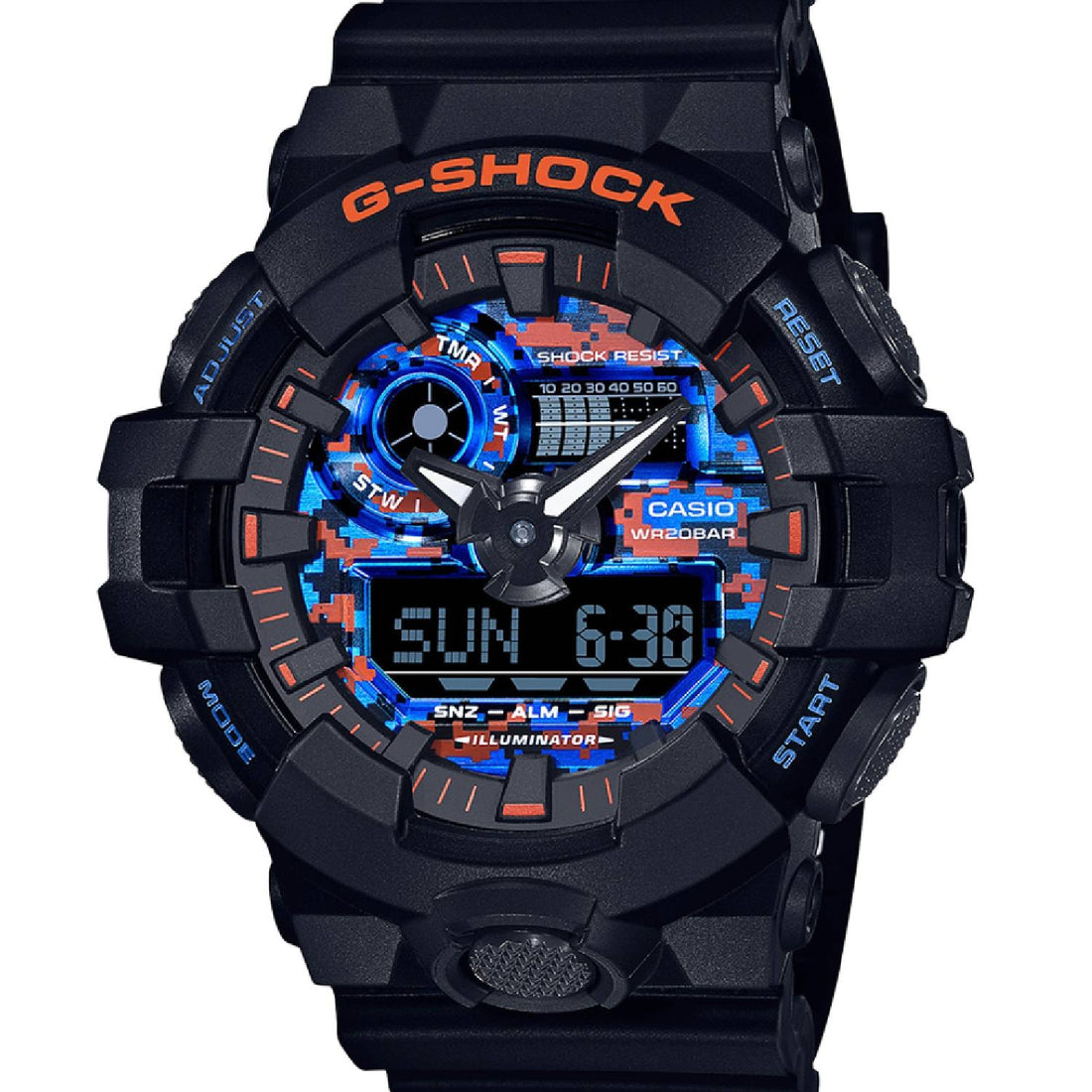 Orologio Uomo Casio G-SHOCK GA-700CT-1AER DIGITALE ANALOGICO Gomma Arancione