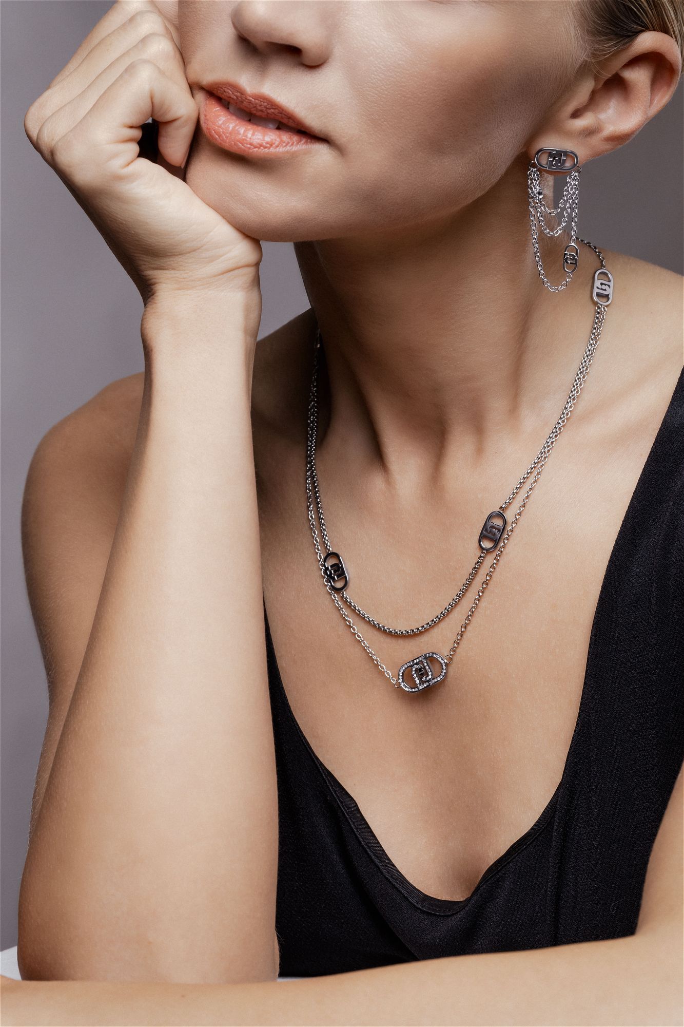 Collana Donna Liu Jo Acciaio multifilo Logata LJ2902