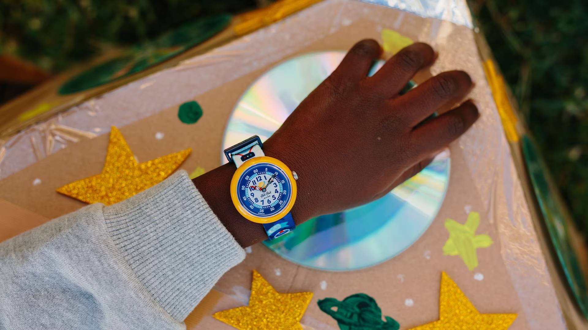 Orologio Bambino Swatch Flik Flak Astrodreams Quarzo Blu Multicolore ZFBNP216
