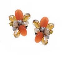 Orecchini Clip Donna Ottaviani Cristalli Agata Fiore 5011450
