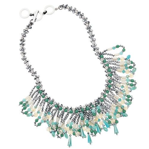 Collana Donna Ottaviani cristalli verde e argento 500076C