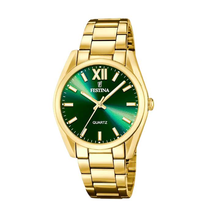 Orologio Donna Festina Alegrìa Solo Tempo Acciaio Dorato Verde F20640/9