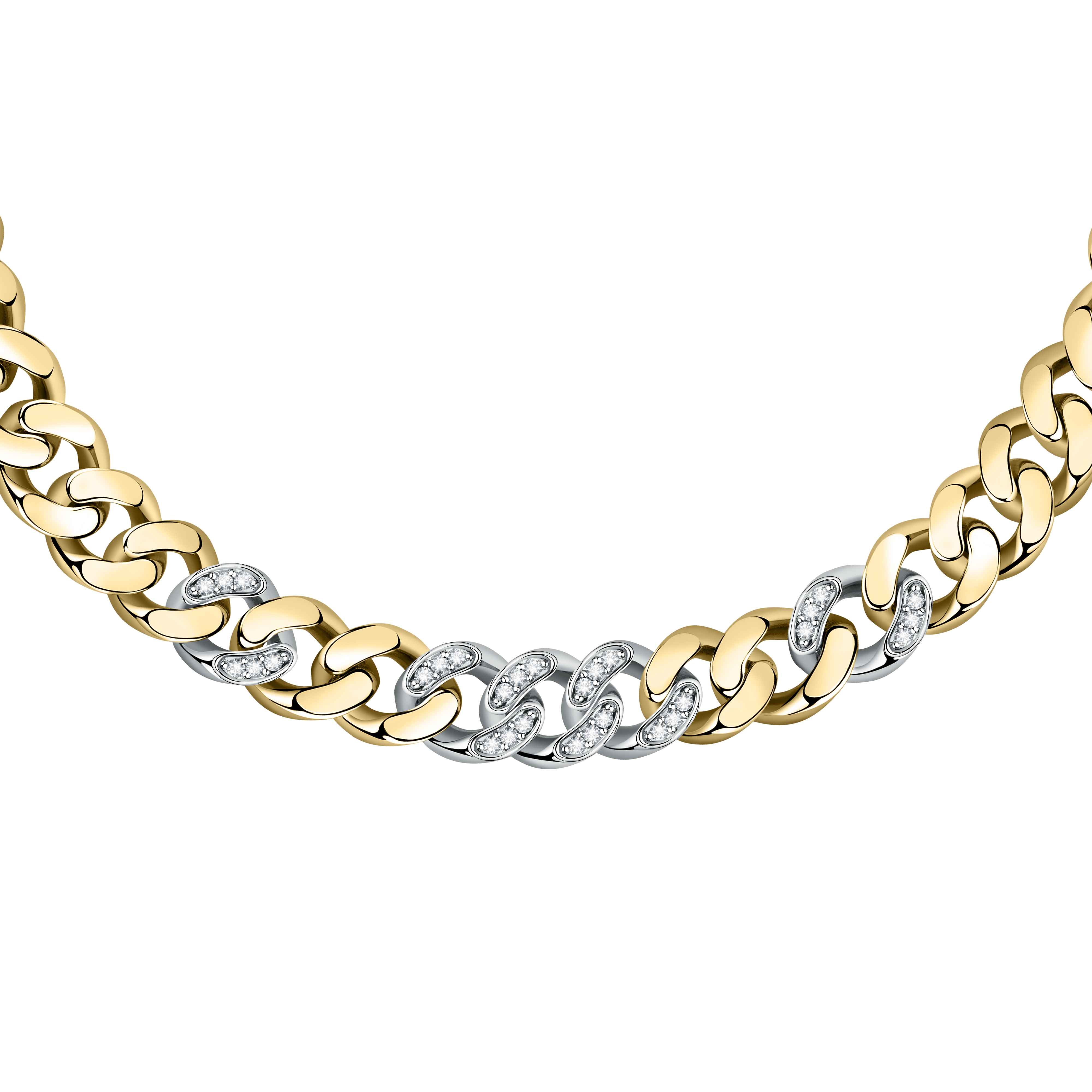 Collana Donna Chiara Ferragni Catena Groumette Zirconi Bianchi