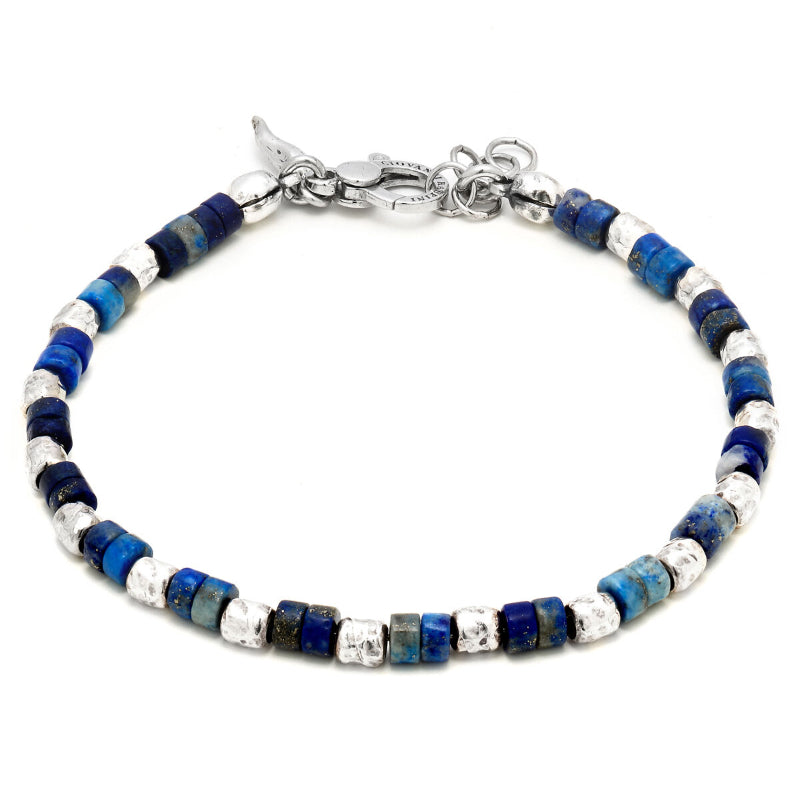 Bracciale Uomo Giovanni Raspini Argento 925 Tango Biglie Lapislazzuli Blu 11363L